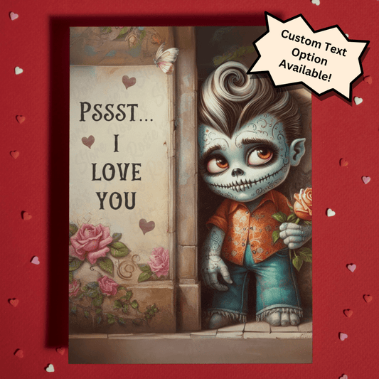 Couple Greeting Card, Boy: Pssst... I Love You