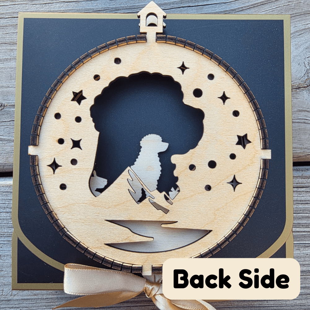 3D Wooden Dog Ornament: Portuguese Water Dog
