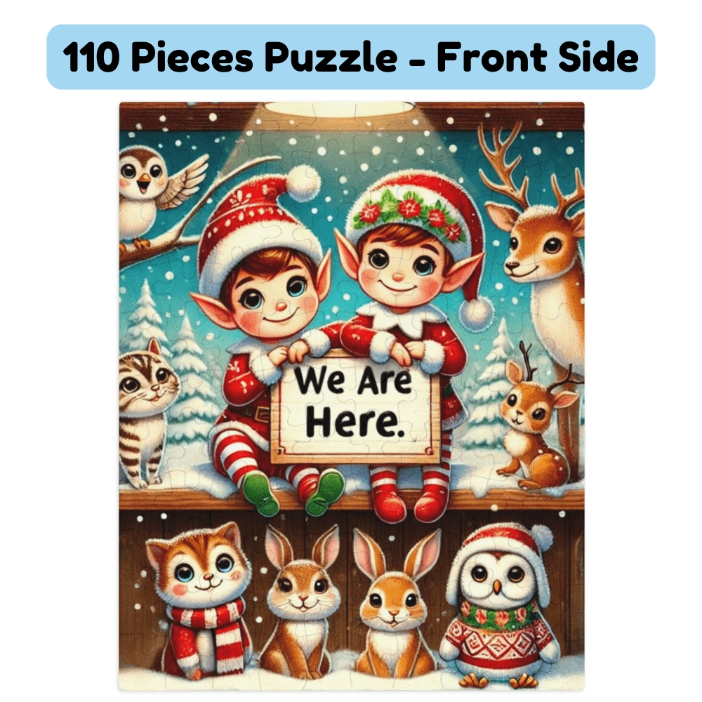 Christmas Gift, Personalized Elf Letter Double-Sided Jigsaw Puzzle: Hello From Your Elf (Elves)