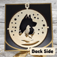 3D Wooden Dog Ornament: Husky