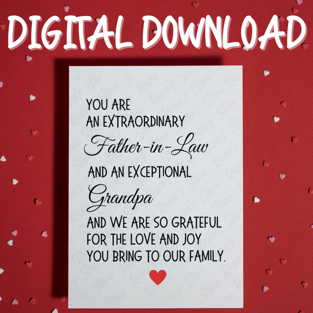 Father-in-Law, Digital Greeting Card: You Are An Extraordinary Father-in-Law