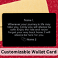 Personalized Engraved Wallet Card For Her: Wherever Your Journey In Life...