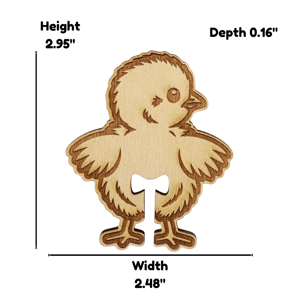 Funny Baby Chicken Wooden Bread Clip: Bready or not, I’m cute.