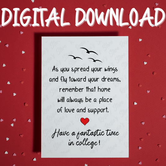 College Going Away, Digital Greeting Card: As You Spread Your Wings...