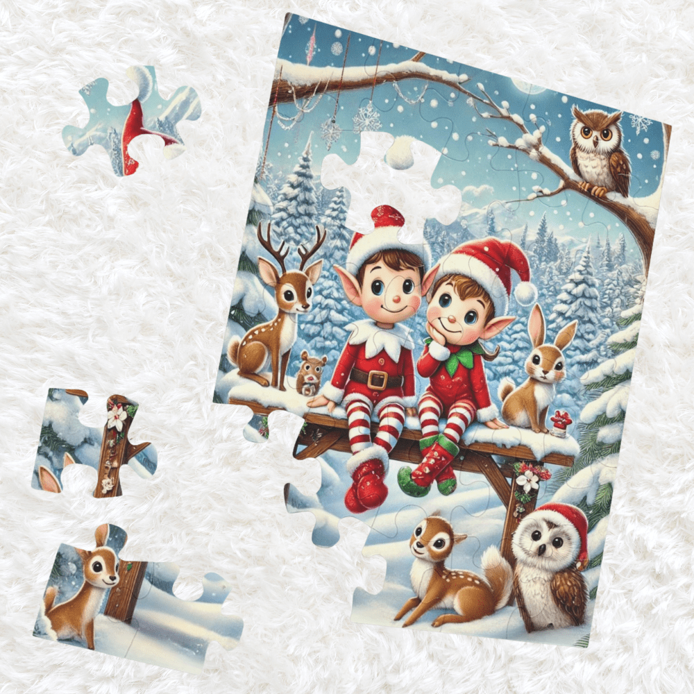 Christmas Gift, Personalized Elf Letter Double-Sided Jigsaw Puzzle: Wow, You Did It!