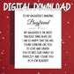 Daughter's Boyfriend Printable Card: My Daughter Is The Most Precious Thing (Digital Download)