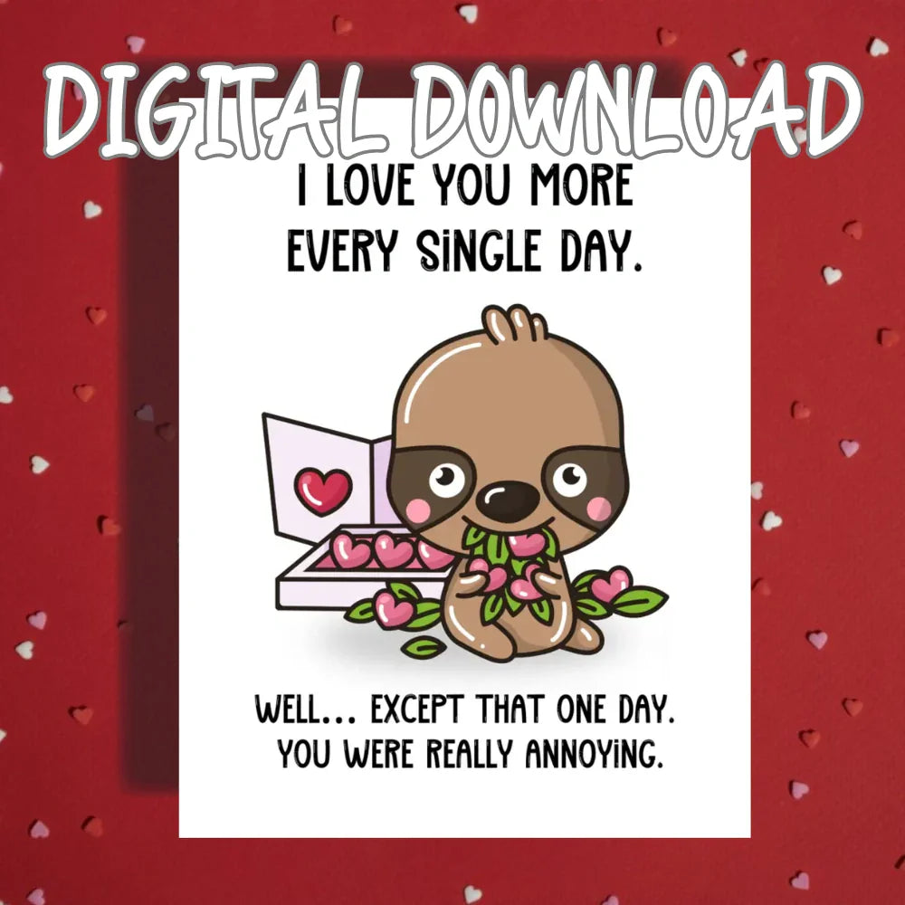 Couple Digital Greeting Card: I Love You More Every Single Day