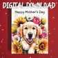 Mother's Day Printable Card: Golden Retriever Dog (Digital Download)