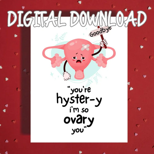 Hysterectomy Printable Card Surgery Support Digital Download