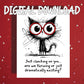 Funny Cat Digital Card Thinking of You Printable Cat Card Mental Health Humor Instant Download