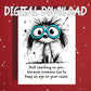Funny Dog Printable Card Just Checking on You Digital Download PNG PDF Humor Card