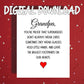 Grandpa Superhero Printable Card from Grandchild, Meaningful Fathers Day Birthday Digital Download