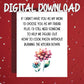 Mom Printable Card: If I Didn't Have You As My Mom (Digital Download)
