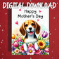 Mother's Day Printable Card: Beagle Dog (Digital Download)