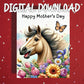 Mother's Day Printable Card: Horse Lover (Digital Download)