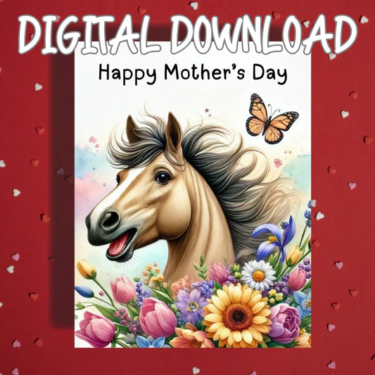 Mother's Day Printable Card: Horse Lover (Digital Download)