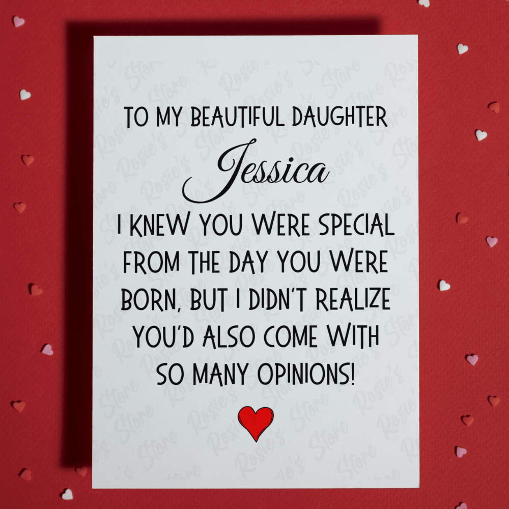 Daughter Gift, Greeting Card: I Knew You Were Special