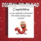 Appendix Digital Greeting Card: Congratulations On Your Appendix's Retirement!