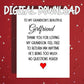 Grandsons Girlfriend Printable Card, Return Policy Humor Card, From Grandparents Digital Download