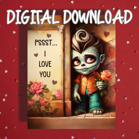 Couple Digital Greeting Card, Boy: Pssst...I Love You