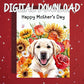 Mother's Day Printable Card: Labrador Retriever Dog (Digital Download)