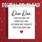 Dad Father's Day Printable Card: Dad, I Hope You Enjoy (Digital Download)