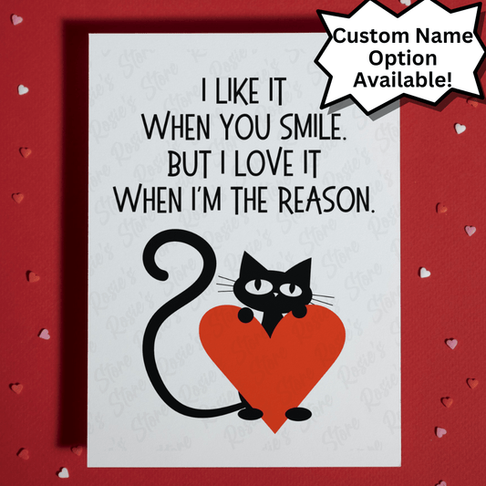 Couple Greeting Card: I Like It When You Smile...