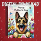 Mother's Day Digital Greeting Card, German Shepherd Dog