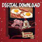 Halloween Printable Card Pig Chicken Horror Movie Bacon Eggs Halloween Digital Download