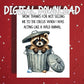 Mom Printable Card Raccoon Wild Child Mothers Day Digital Download