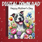 Mother's Day Printable Card: Pitbull Dog (Digital Download)