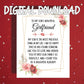 Son's Girlfriend Printable Card, From Future Mother in Law, Sentimental Family Welcome Digital Download