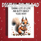 Encouragement Printable Card with Squirrel, Nutty Energy Get Well Card, Digital Download Cheer Up Card