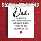 Dad Printable Card: Dad, I'll Always Be Your Little Troublemaker (Digital Download)