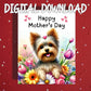 Mother's Day Printable Card: Yorkie (Digital Download)