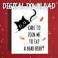 Thanksgiving Printable Card: Care To Join Me - Cat (Digital Download)