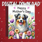 Mother's Day Printable Card: Australian Shepherd Dog (Digital Download)