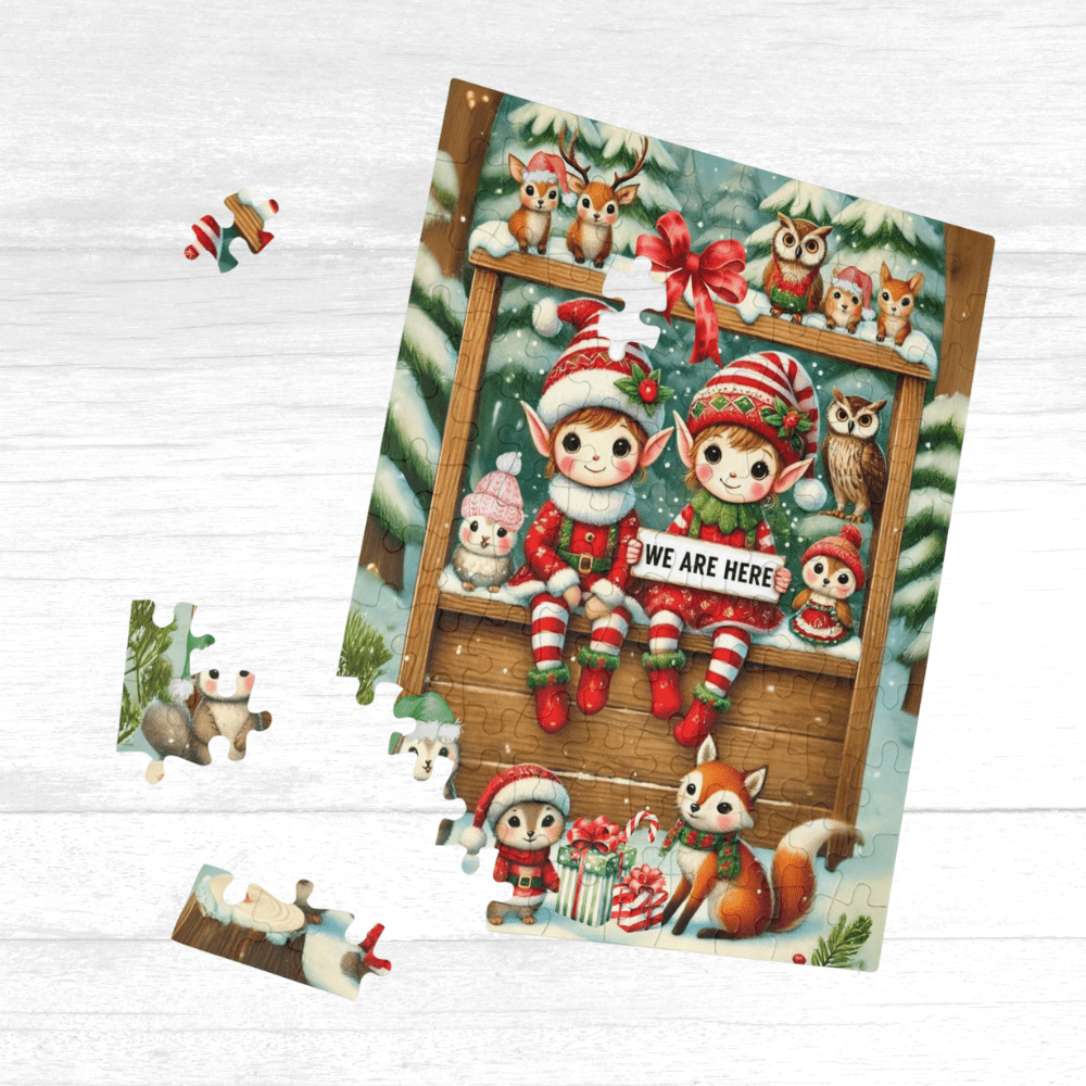 Christmas Gift, Personalized Elf Letter Double-Sided Jigsaw Puzzle: Hello From Your Elf (Elves)