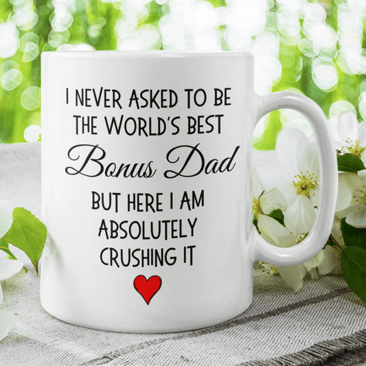 Bonus dad Stepdad Gift, Coffee Mug: The World's Best Bonus Dad