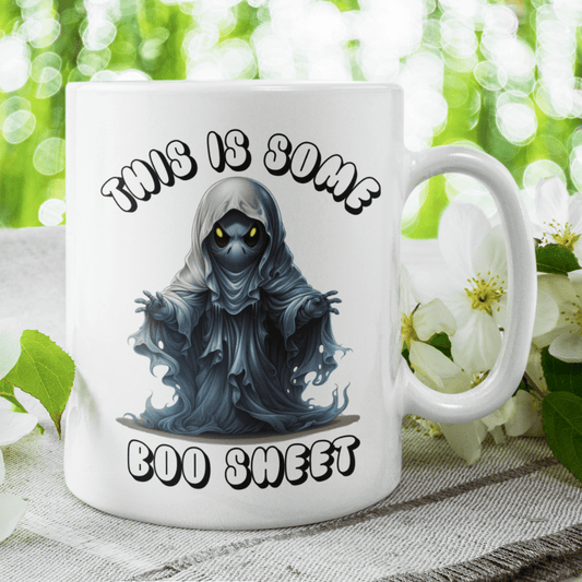 Halloween Ghost Coffee Mug: This Is Some Boo Sheet