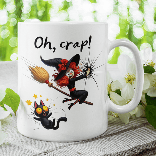 Halloween, Funny Coffee Mug: Oh, crap!