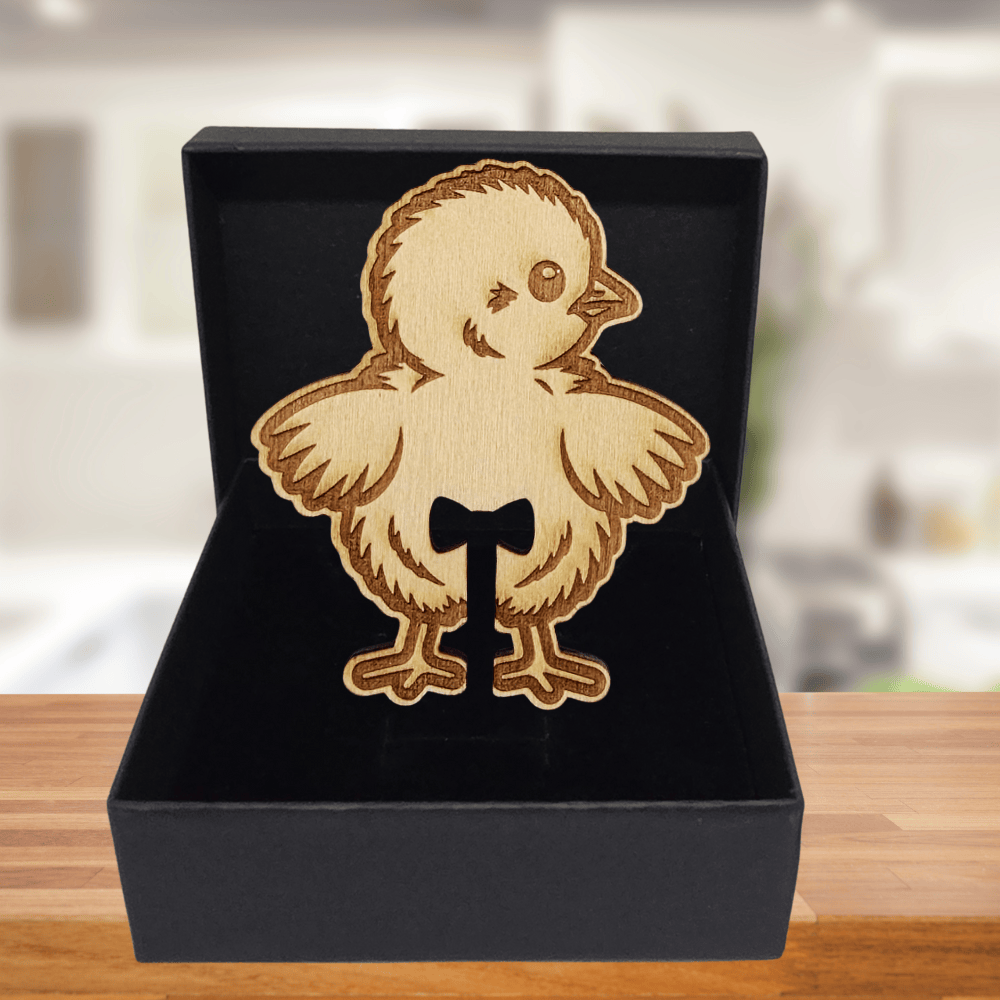 Funny Baby Chicken Wooden Bread Clip: Bready or not, I’m cute.