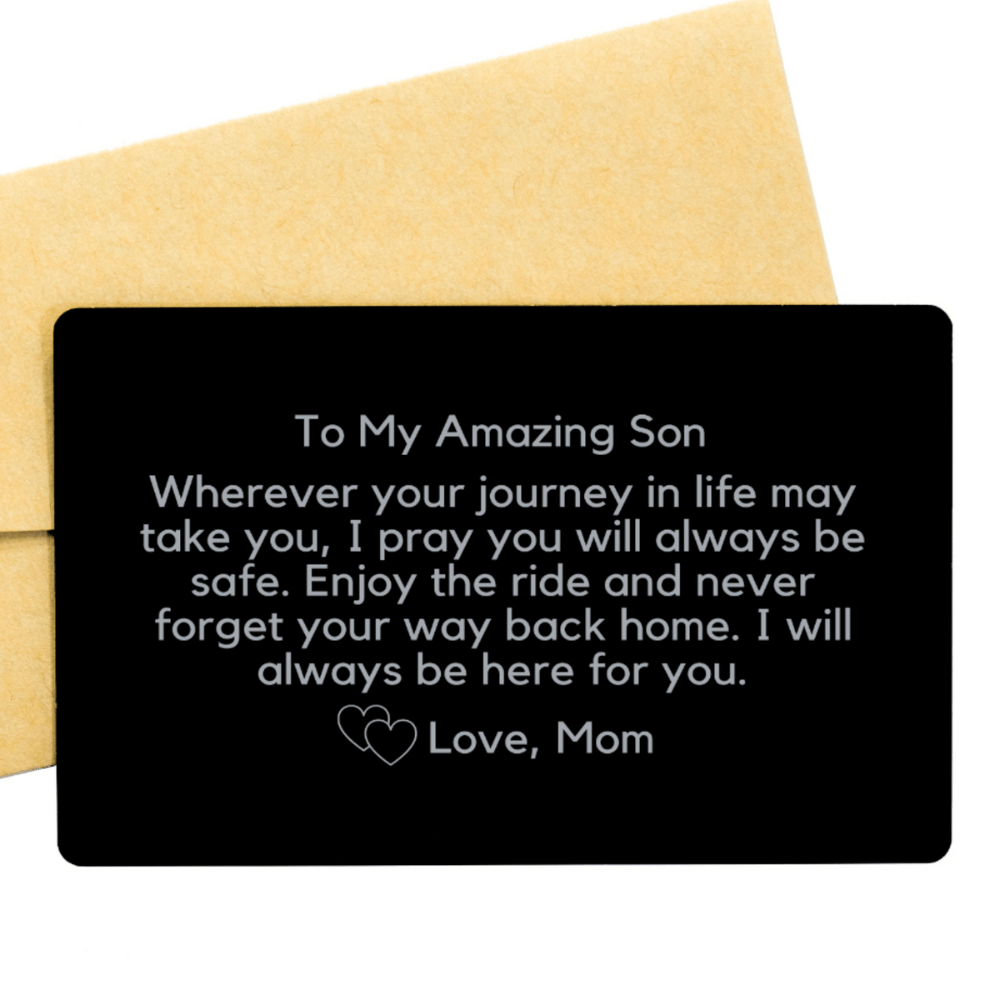 Personalized Engraved Wallet Card For Him: Wherever Your Journey In Life...