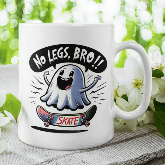 Hobby Gift, Skateboarding Coffee Mug: No Legs, Bro