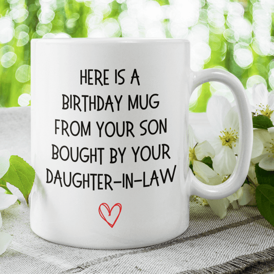 Father-in-Law Birthday Gift, Coffee Mug: Here Is A Birthday Day Gift...