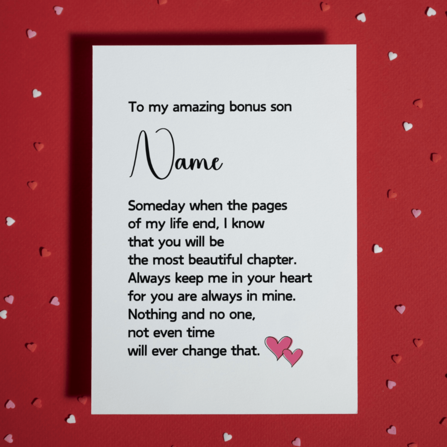 Bonus Son Greeting Card: The Most Beautiful Chapter