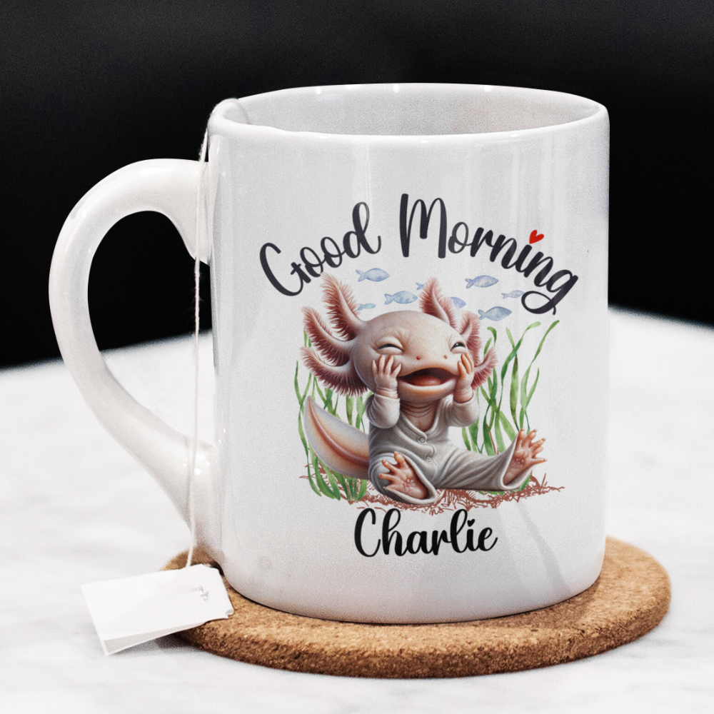 Good Morning Coffee Mug, Axolotl