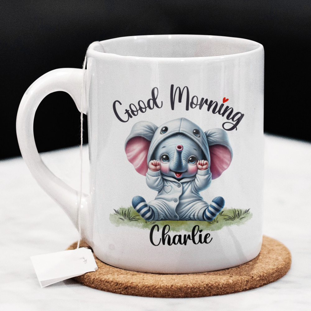 Good Morning Coffee Mug, Elephant