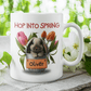 Easter/Spring/Bunny Gift, Custom Easter Name Mug: HOP INTO SPRING