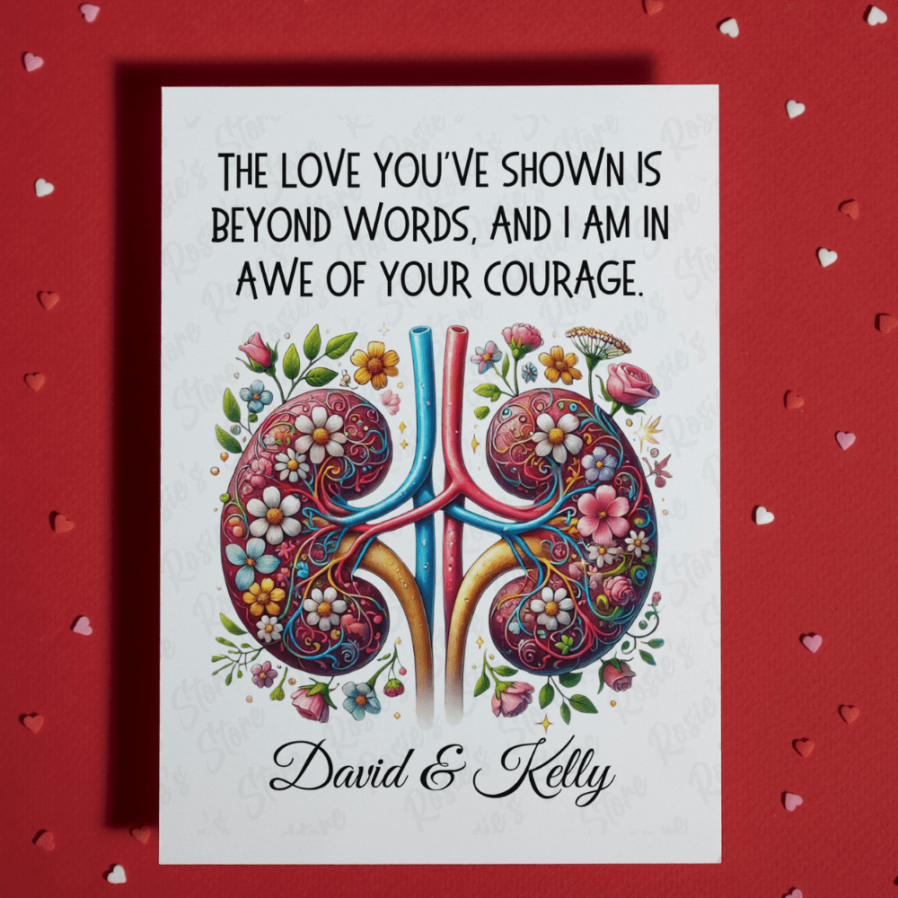 Kidney Greeting Card for Kidney Donor: Beyond Words